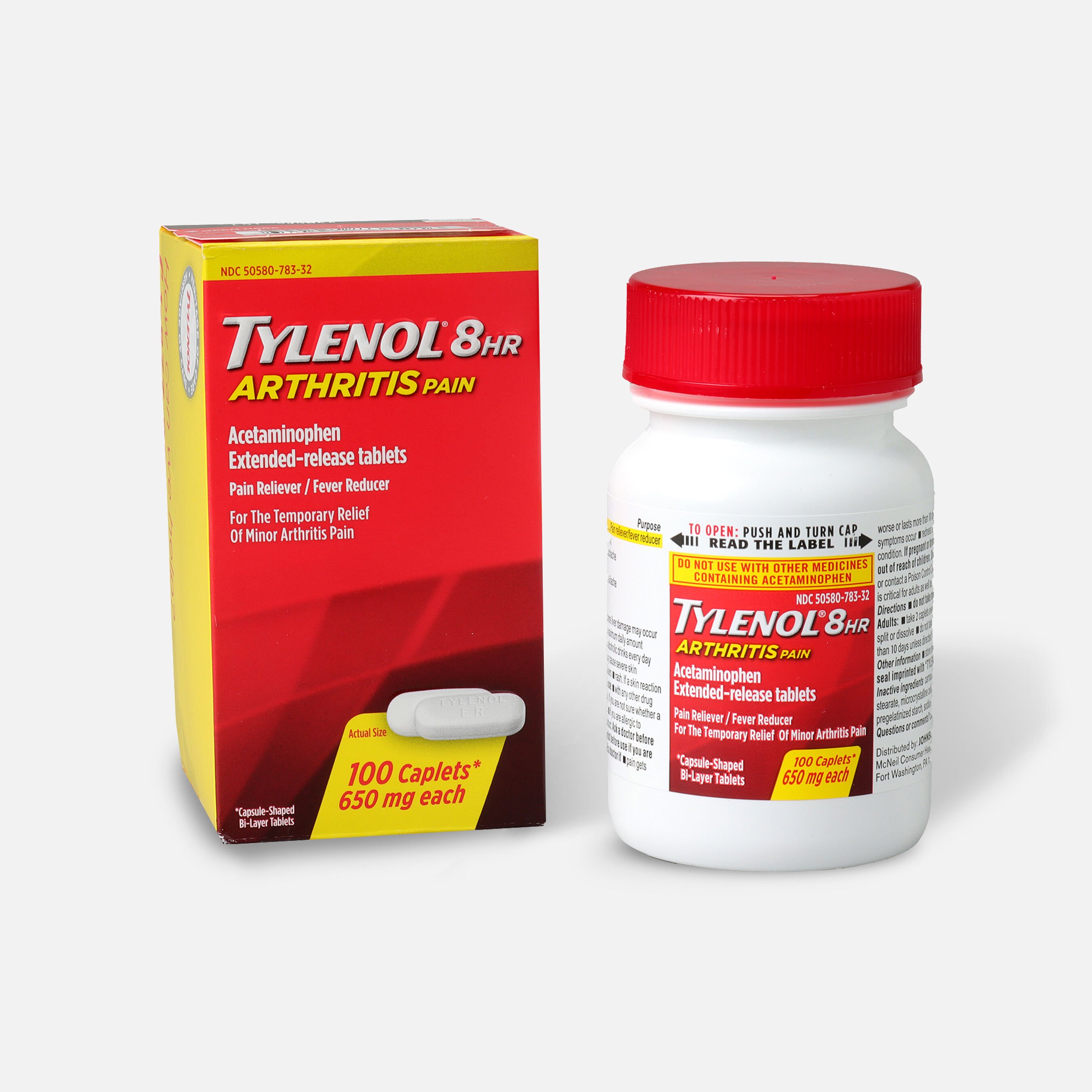 Tylenol 8HR Arthritis Pain Caplet, 100 ct