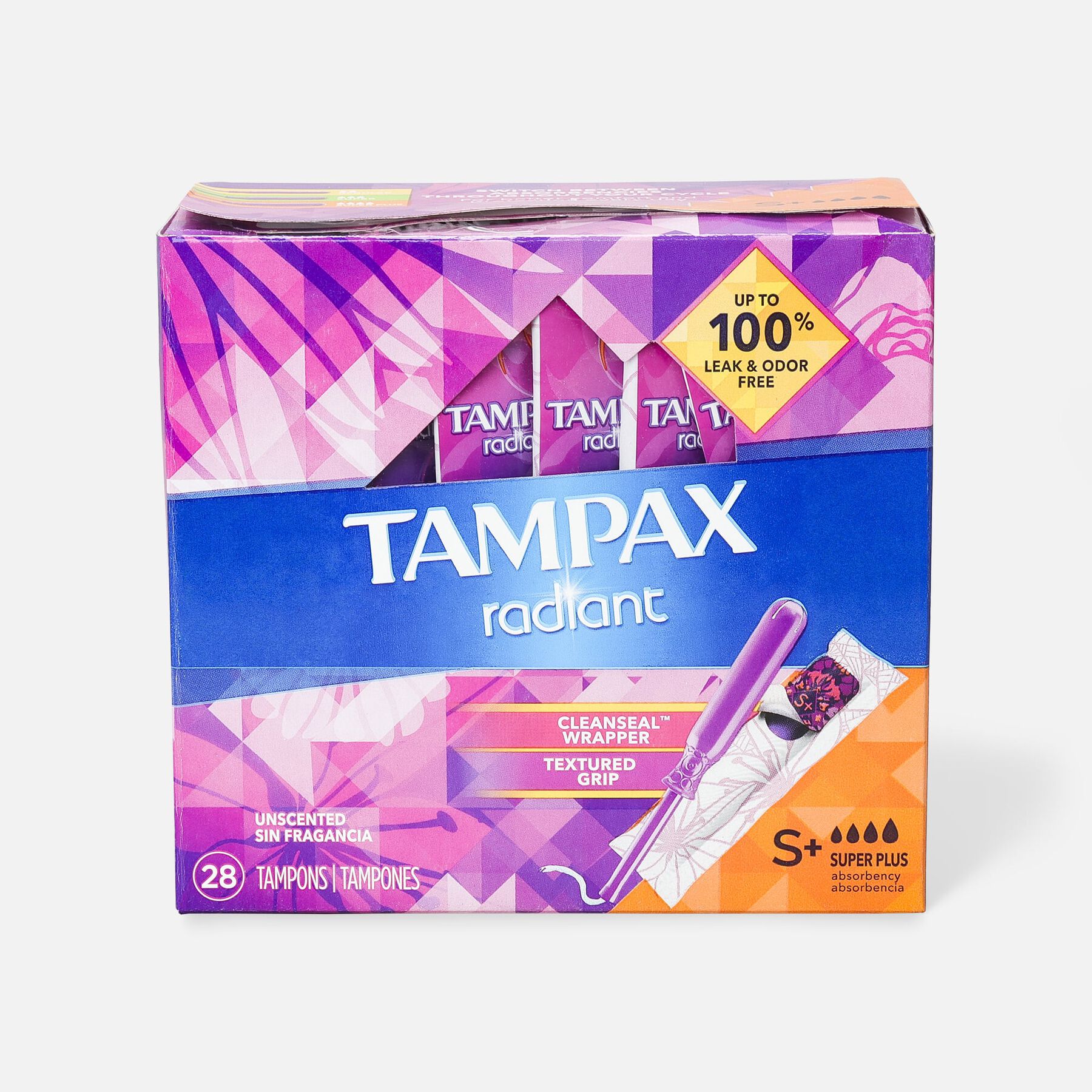 FSA Eligible Tampax Radiant Tampons with BPAFree Plastic Applicator