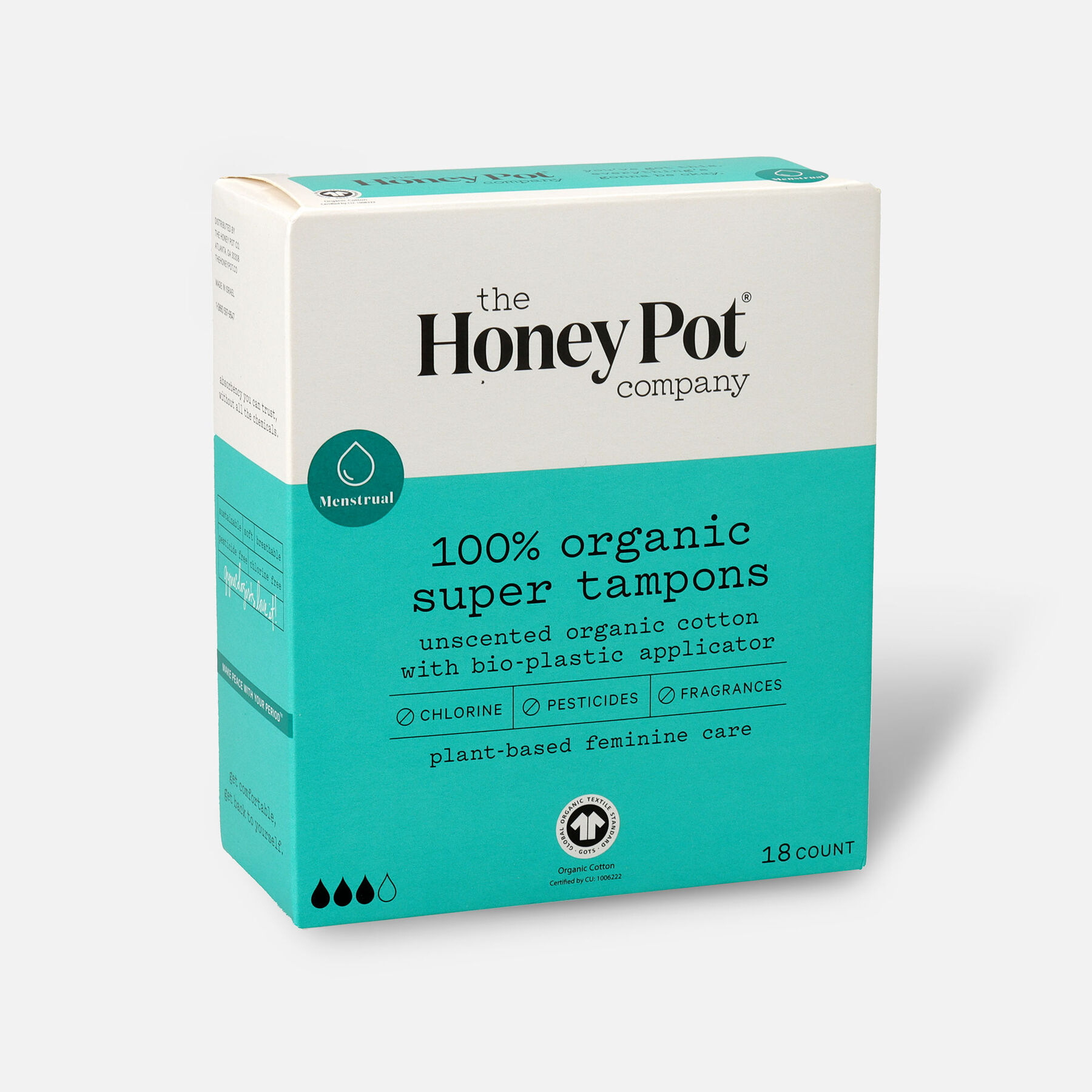The Honey Pot Organic Tampons, 18ct