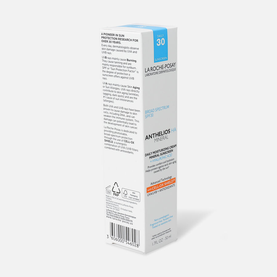 La RochePosay Anthelios HA Mineral Sunscreen Moisturizer, SPF 30, 1.7 oz