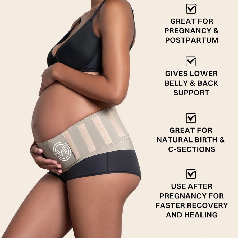 What Waist Maternity Wrap Lite Band, Oat, , large image number 1