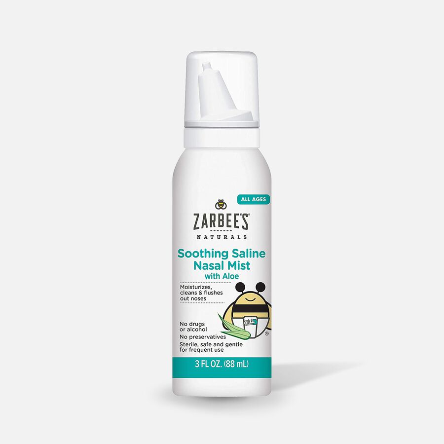 Zarbee's Naturals Soothing Saline Nasal Mist with Aloe, , large image number 0