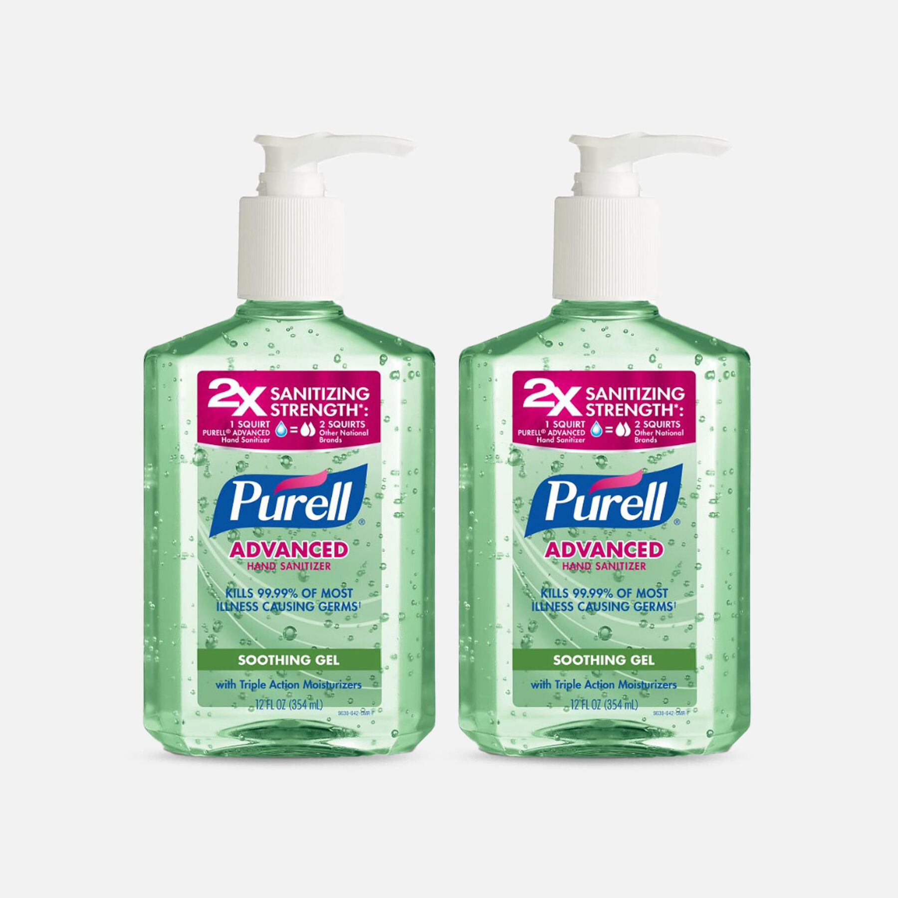 FSA Eligible Purell Advanced Hand Sanitizer Aloe Gel 12 oz. (2Pack