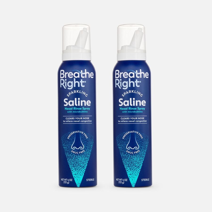 Breathe Right Sparkling Saline Nasal Rinse Spray, 4 oz. (2-Pack), , large image number 0