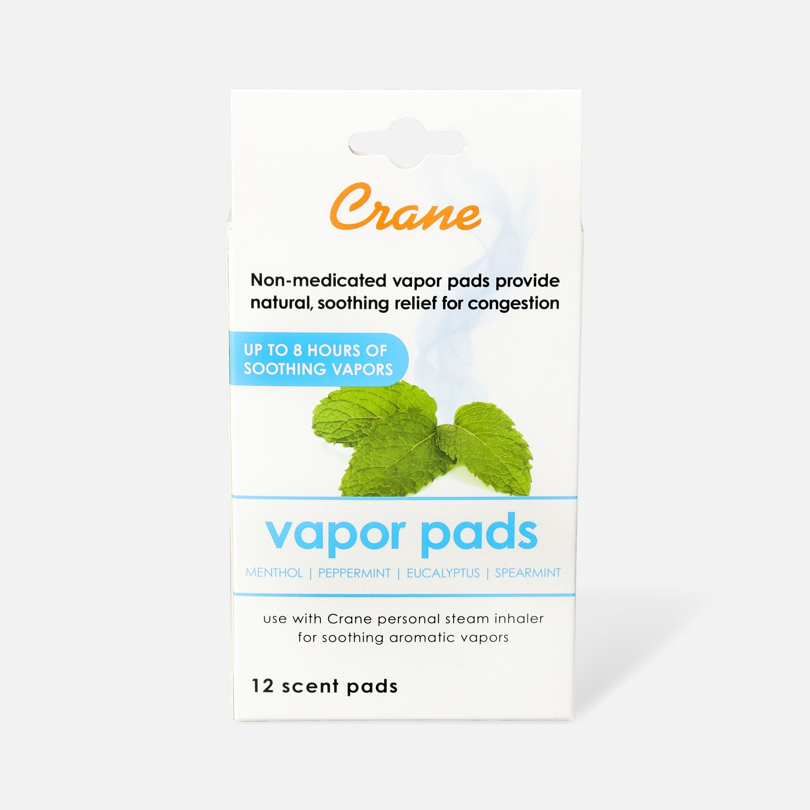 Crane Vapor Pads, Menthol Vapor, 12 ct.