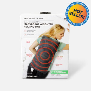 Sharper Image® Calming Heat Massaging Weighted Heating Pad, 12” x 24”, 4 lbs