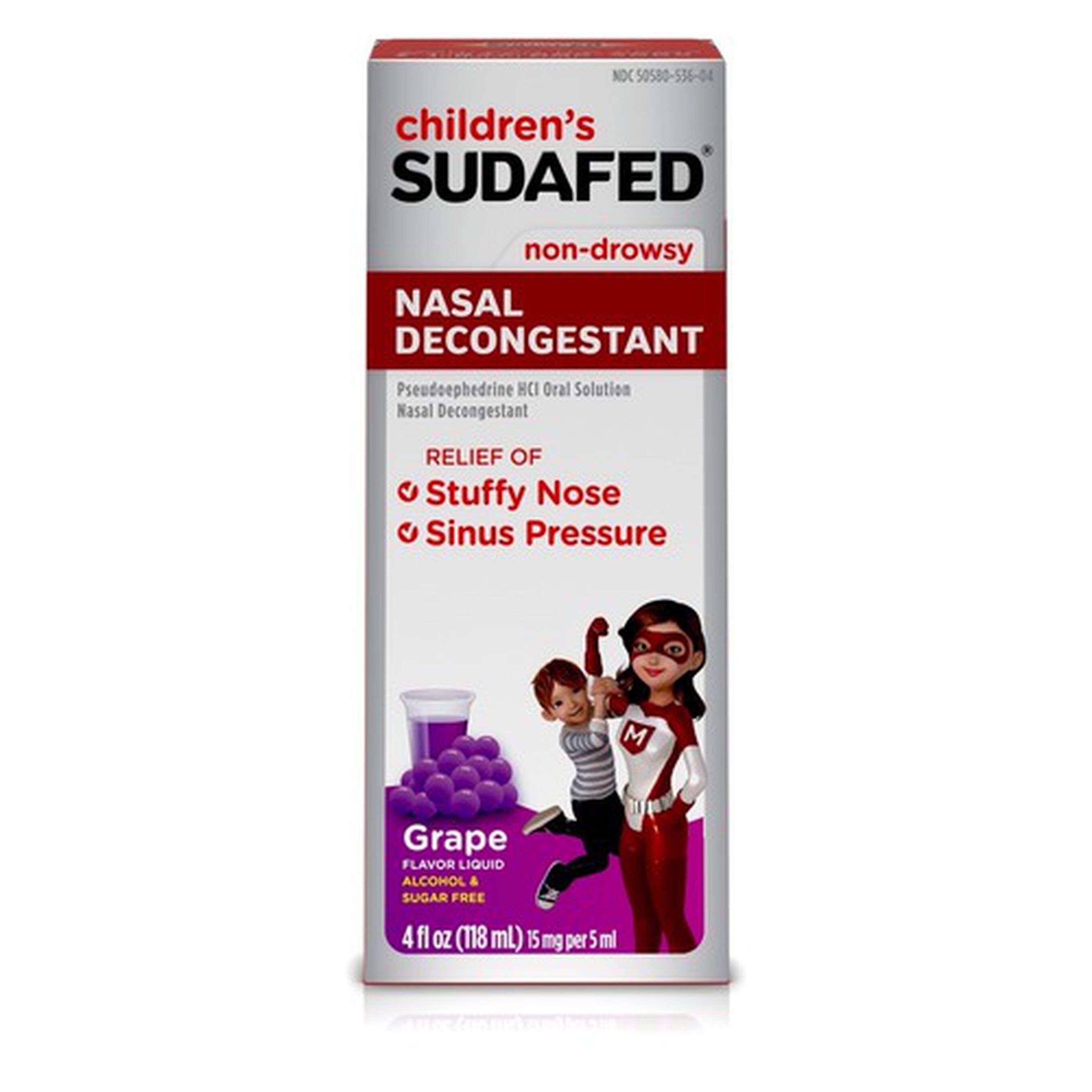 Children's Sudafed Oral Solution, NonDrowsy, Grape Flavor, 4 fl oz