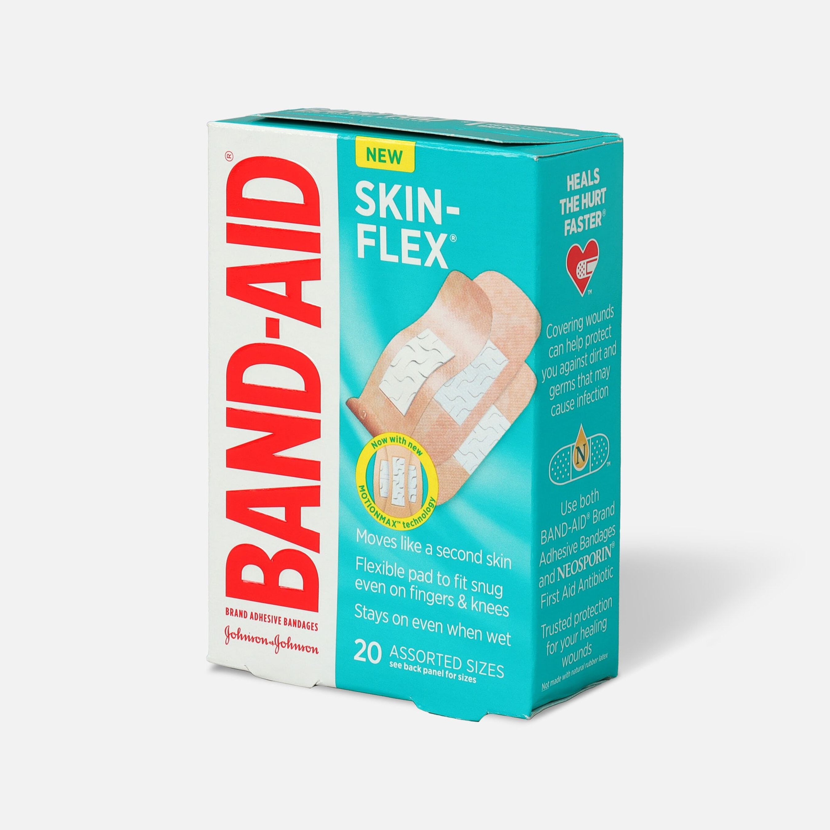 BandAid SkinFlex Adhesive Bandages, Assorted Sizes, 20ct