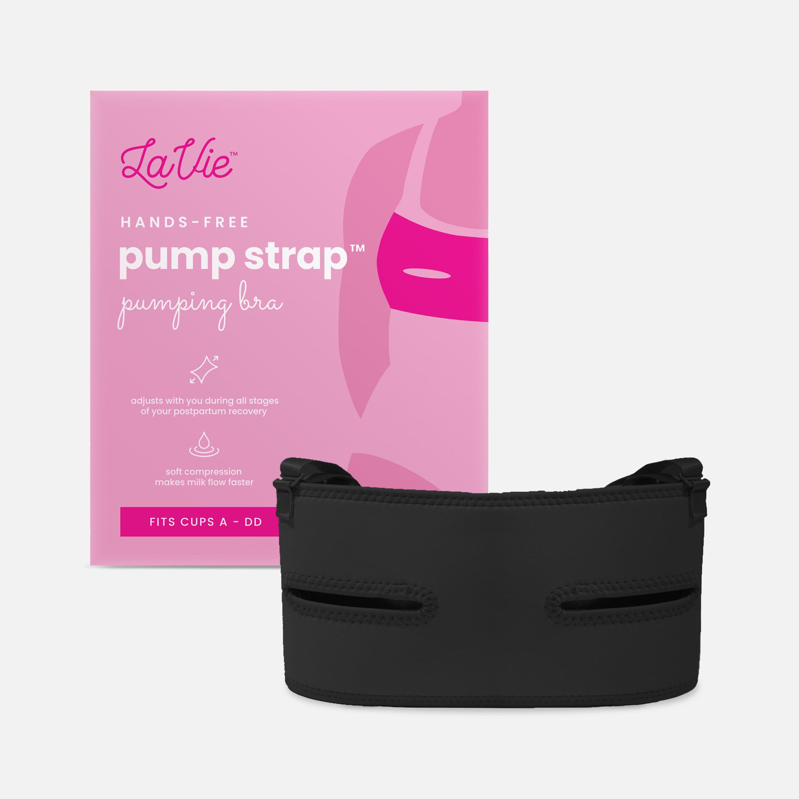 FSA Eligible LaVie Pump Strap HandsFree Pumping & Nursing Bra, Black