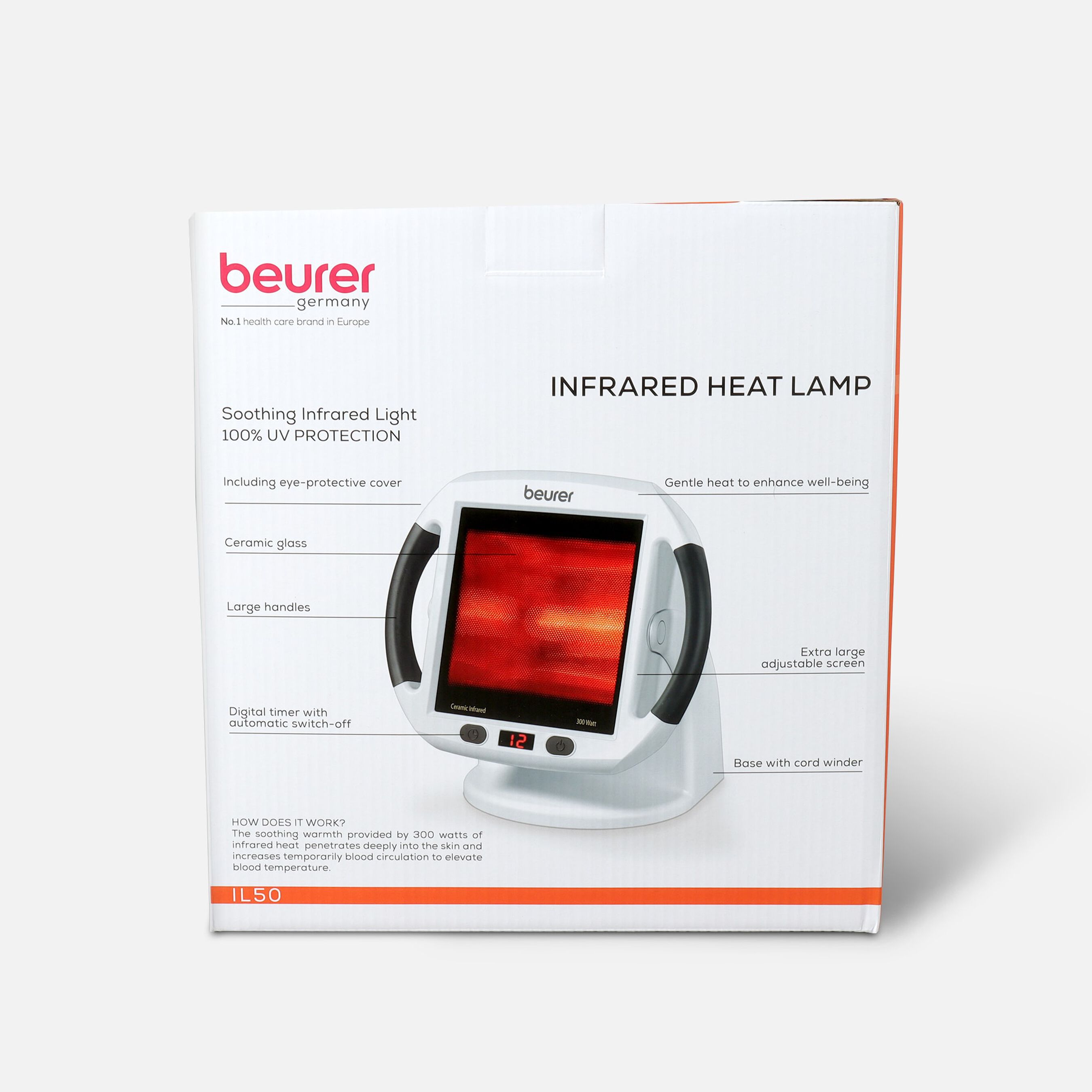 FSA Eligible Beurer Pain Relief Infrared Red Light Heat Lamp FSA Store