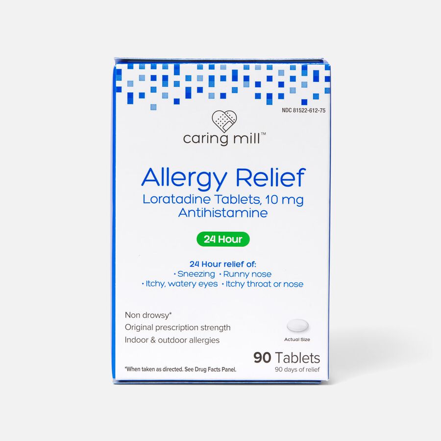 Caring Mill™ Allergy Relief Loratadine Tablets, 90 ct., , large image number 0