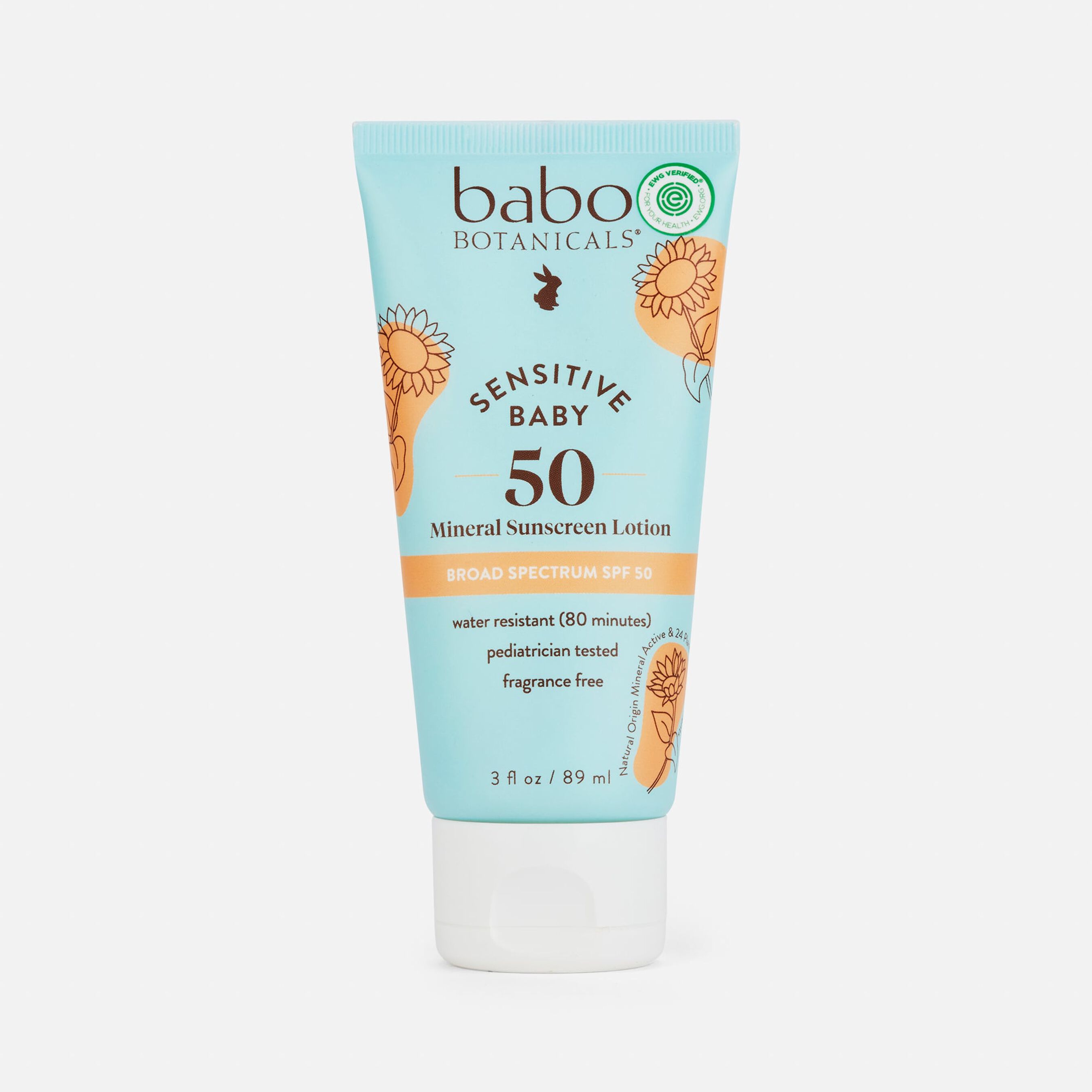 FSA Eligible Babo Botanicals Baby Skin Mineral Sunscreen Lotion, SPF 50