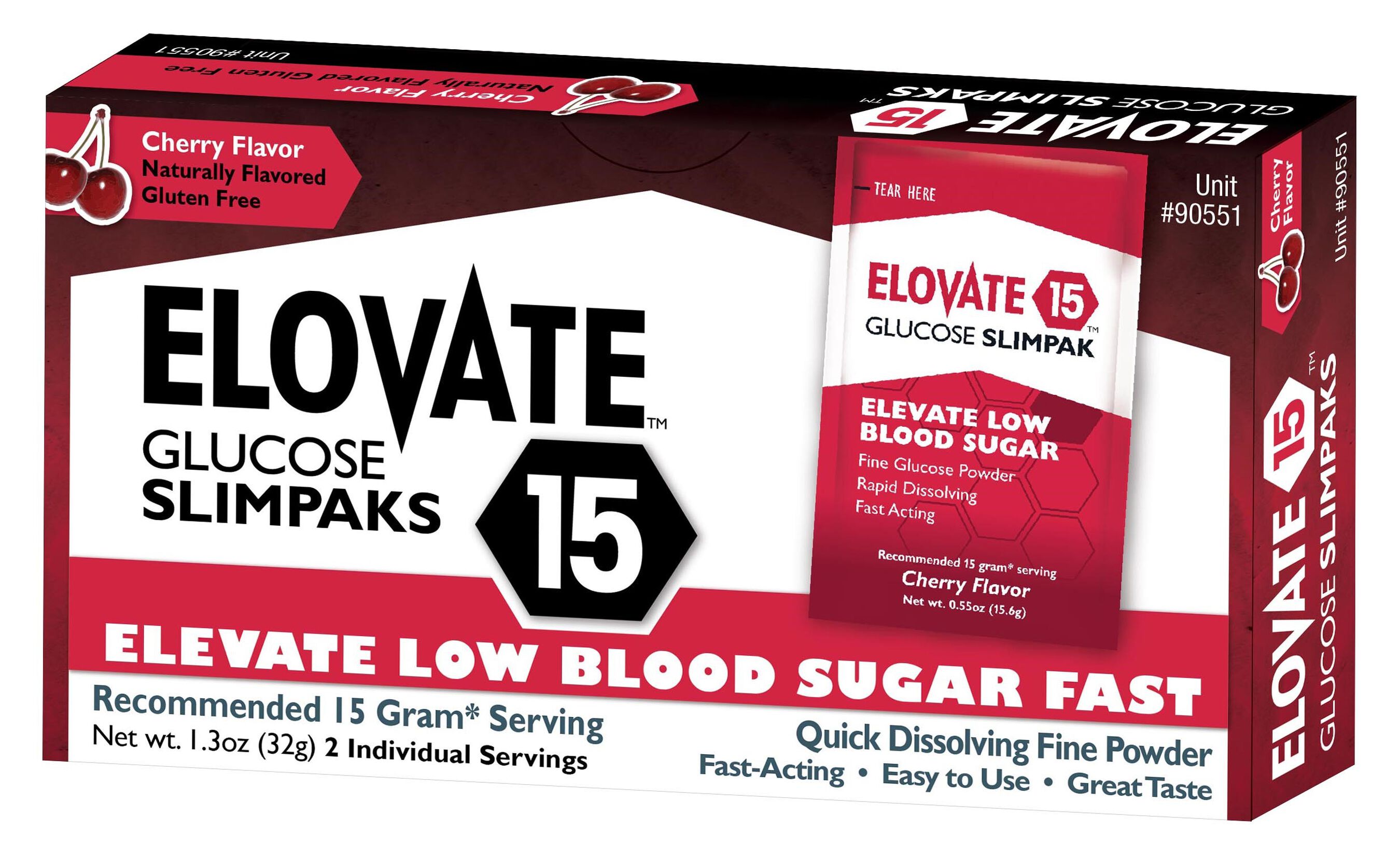 Elovate Glucose Packets, 2/box