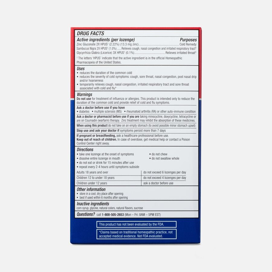 Cold-EEZE Plus Cold and Flu Symptom Relief, Natural Mixed Berry Lozenges, 25 ct., , large image number 1