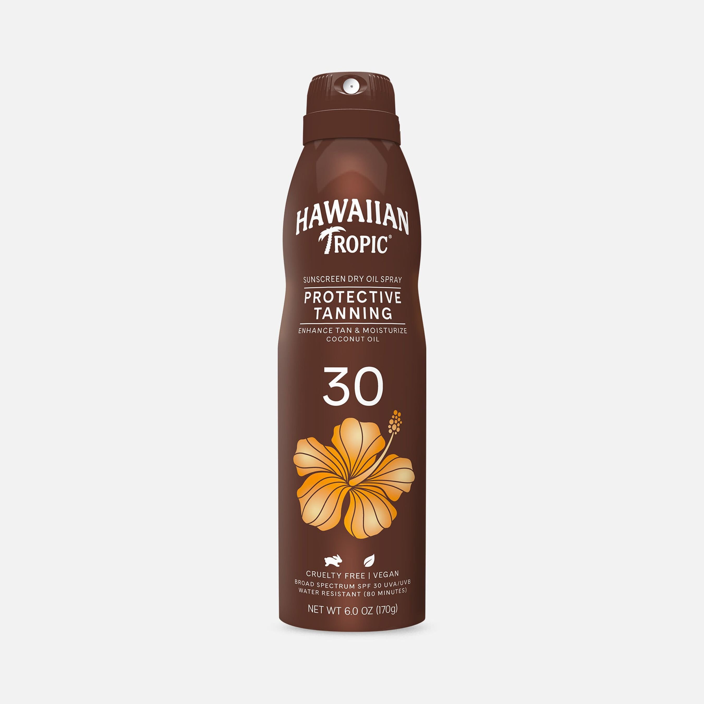 FSA Eligible Hawaiian Tropic Dry Oil Clear Spray Sunscreen SPF 30, 6 oz