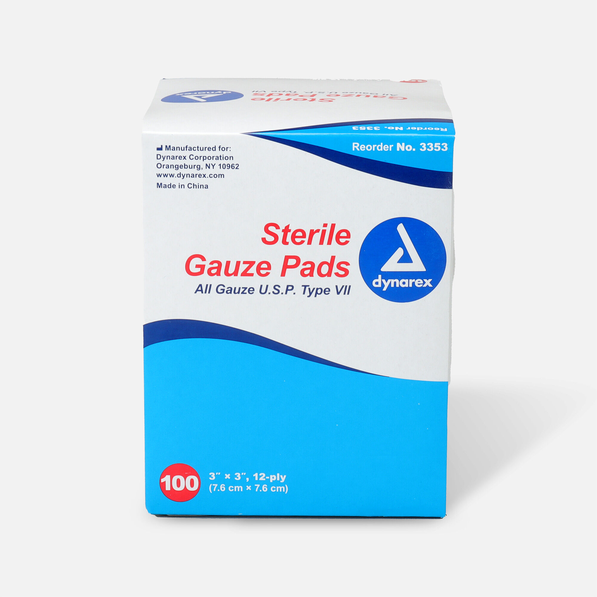 Dynarex Sterile Gauze Pads, 12 ply - 100 ct. by Dynarex | FSA Store