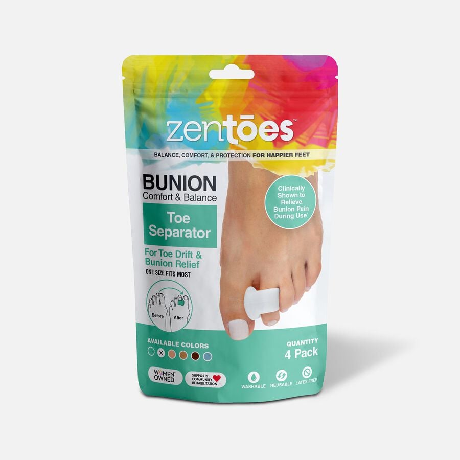 ZenToes Single Loop Toe Spacer for Bunions - 4-Pack, , large image number 0