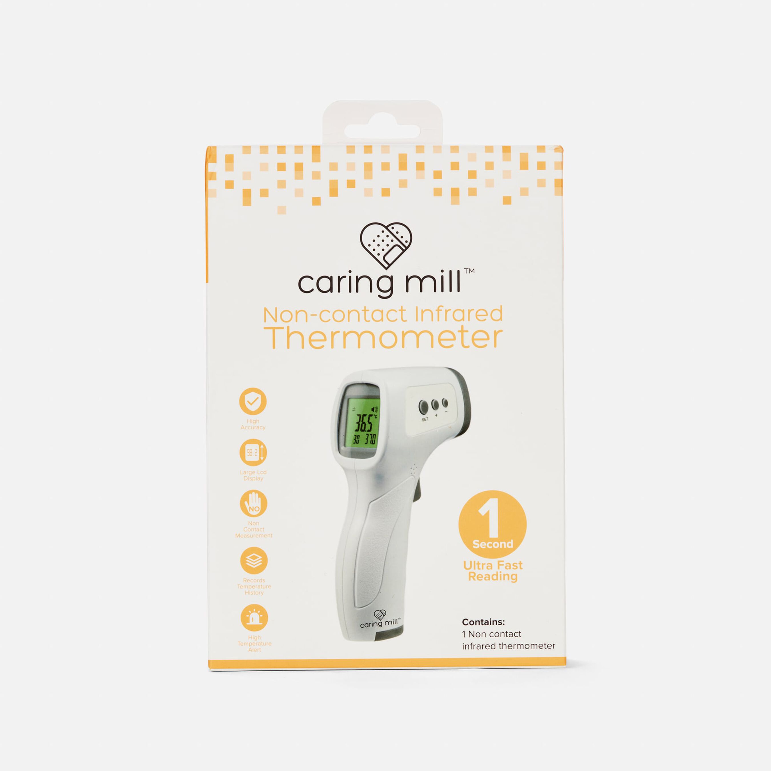 FSA Eligible Caring Mill™ NonContact Infrared Thermometer with Large