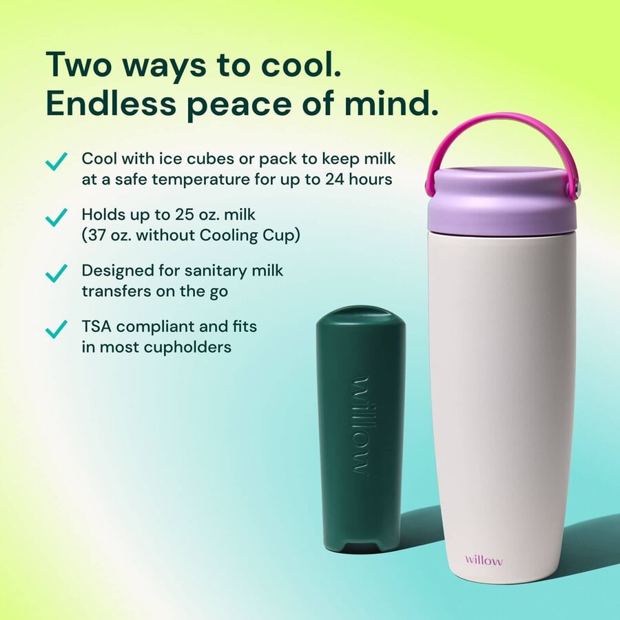 Willow Portable Milk Cooler, 25 fl. oz., Cream, Cream, large image number 1