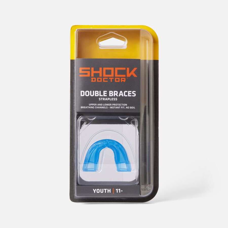 Shock Doctor Double Braces Mouth Guard, Blue Strapless, , large image number 3