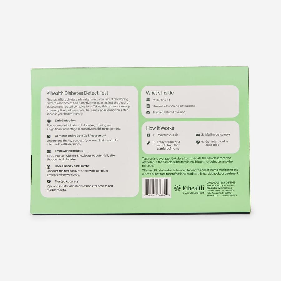 Kihealth Diabetes Risk Test - Earliest Detection Test for Diabetes, , large image number 1