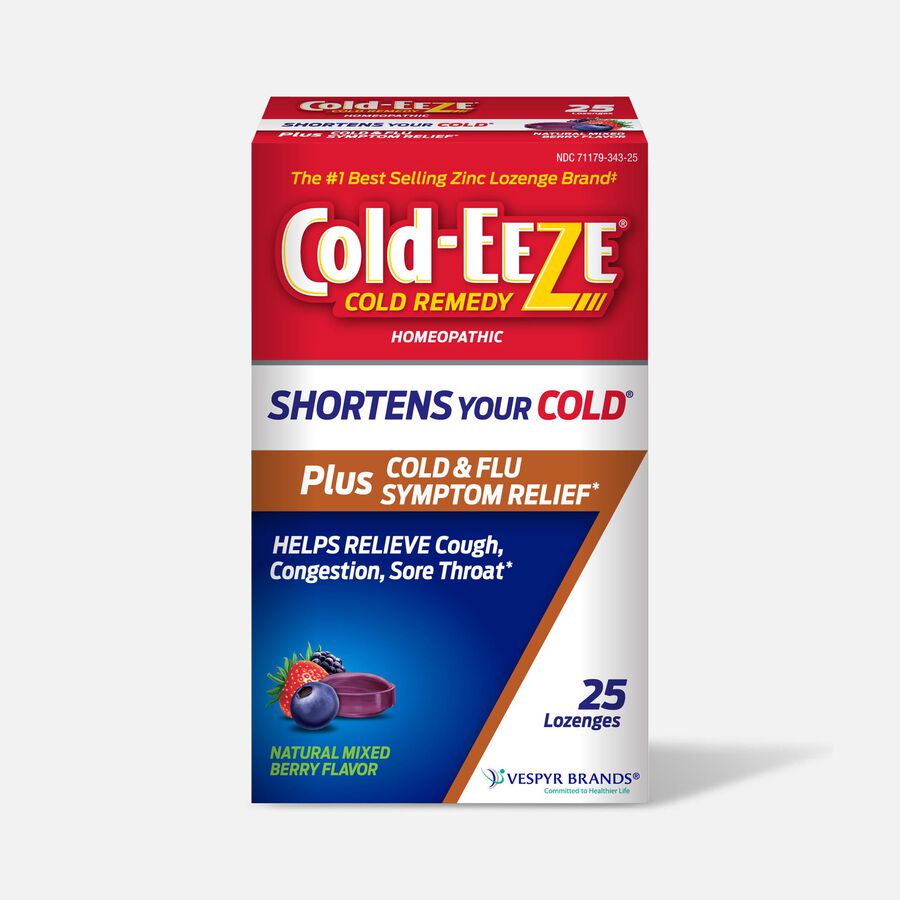 FSA Eligible ColdEEZE Plus Cold and Flu Symptom Relief Natural Mixed