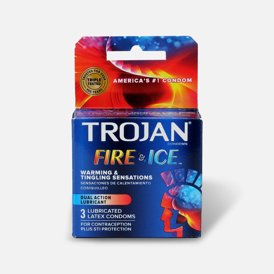 Trojan Fire & Ice Condoms, 3-Pack, , large image number 0