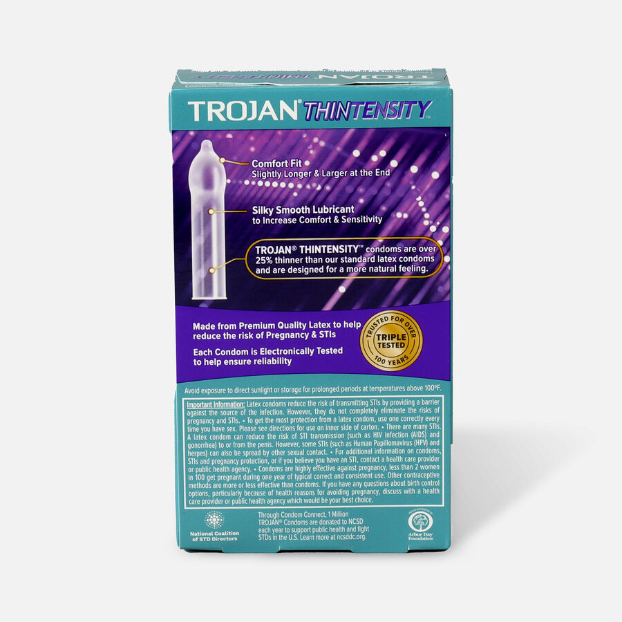 Trojan Thintensity UltraSmooth, Lubricated Latex Condoms, 12 ct., , large image number 1