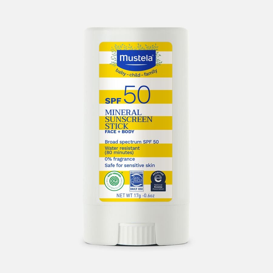 Mustela Mineral Sunscreen Stick, SPF 50, .6 oz., , large image number 0