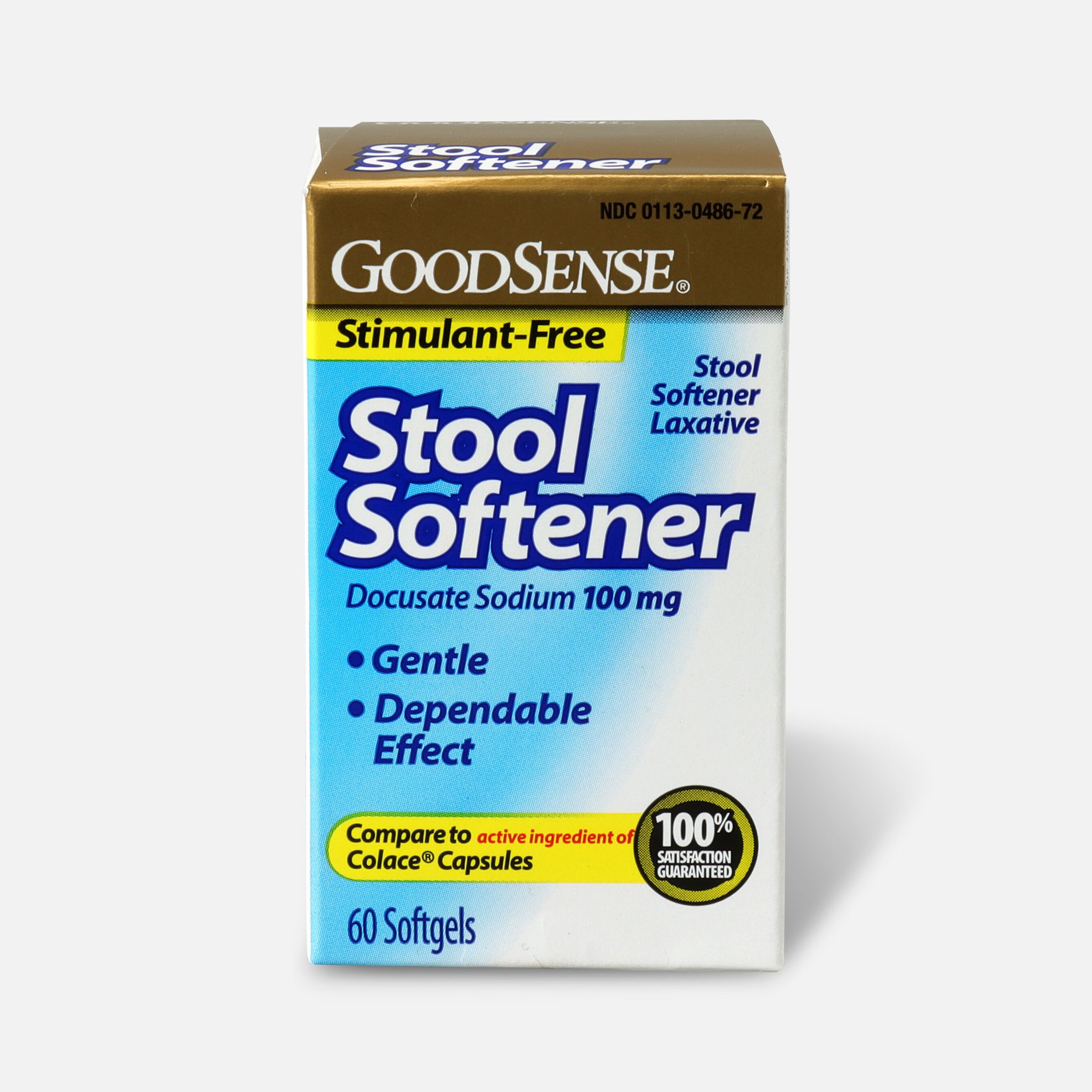 Good Neighbor Pharmacy Stool Softener GoodSense® Stool Softener 100 mg Stimulant Free Softgels, 60 ct