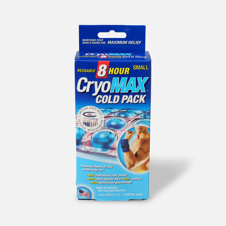 Cryo-Max 8 Hour Cold Pack with Flexible Straps Small, 6" x 6", , large image number 0