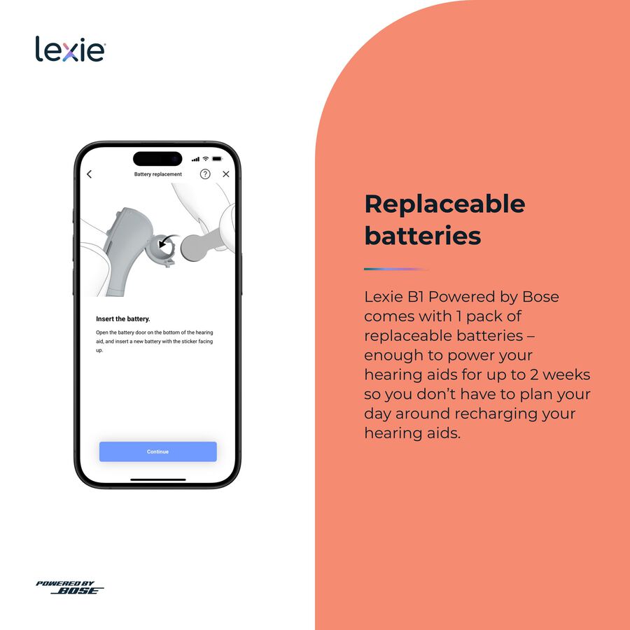 Lexie B1 Powered by Bose Self-fitting OTC Hearing Aids, , large image number 4