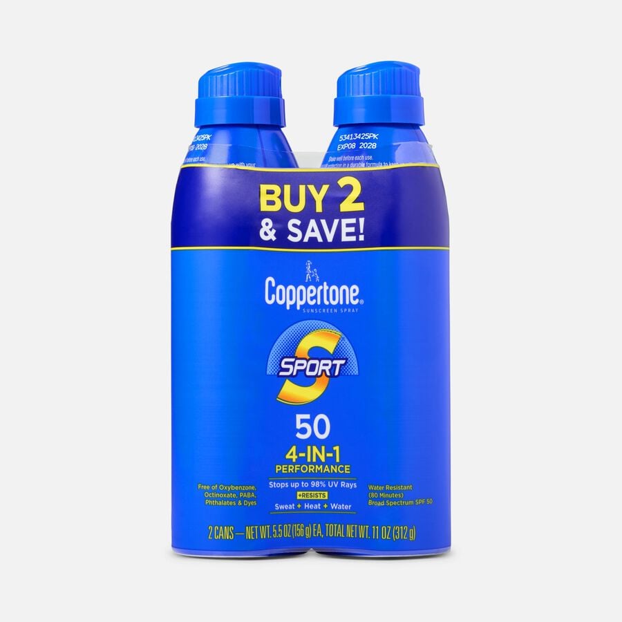 Coppertone Sport Sunscreen Spray, 5.5 oz. - Twin Pack, , large image number 0