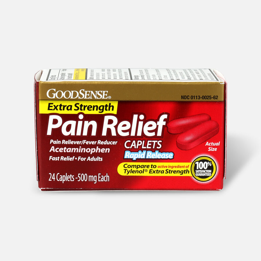 GoodSense&reg; Pain Relief Extra Strength 500 mg Rapid Release Caplets, , large image number 1