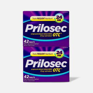 Prilosec OTC Heartburn Relief and Acid Reducer Tablets, 42 ct. (2-Pack)
