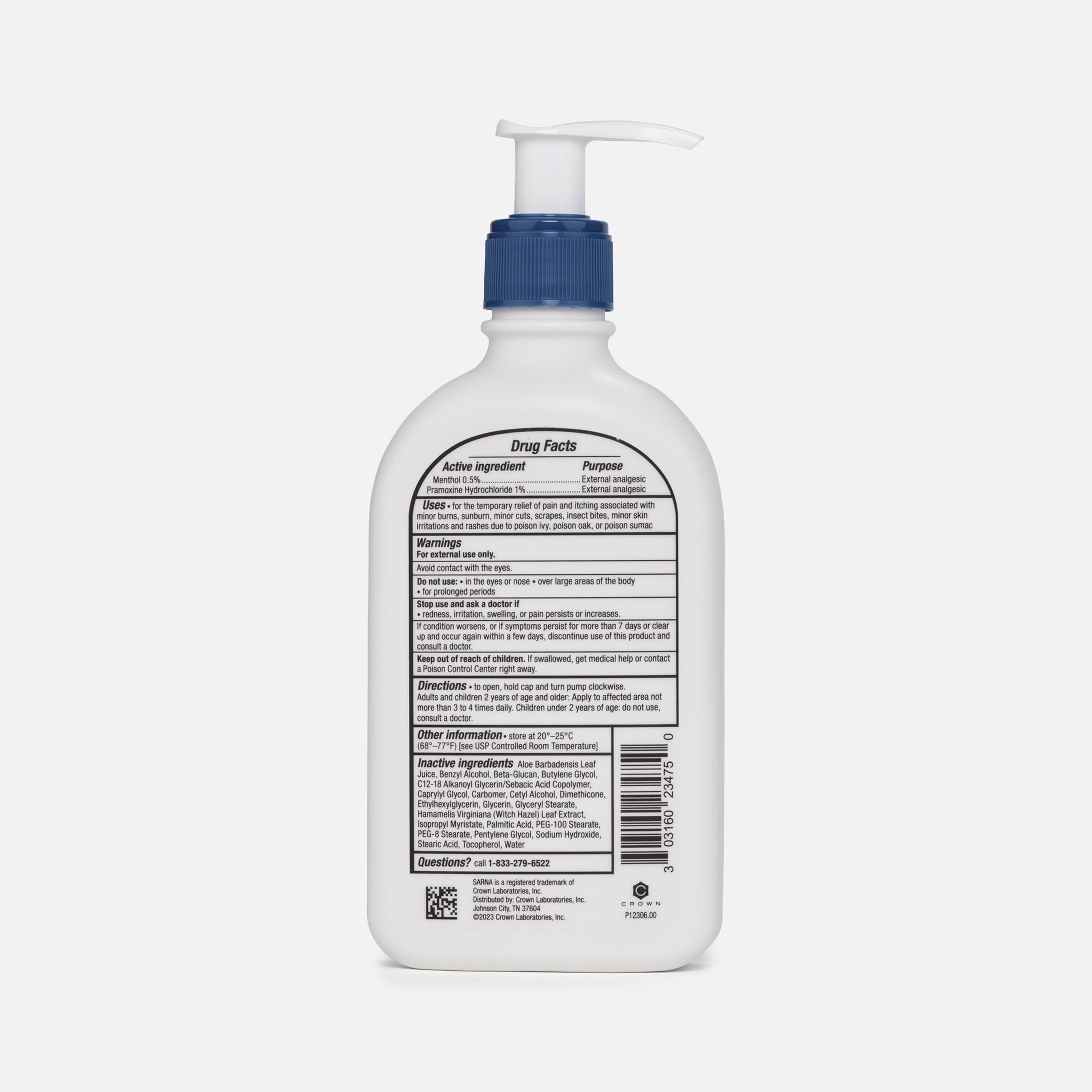FSA Eligible Sarna Calm and Cool AntiItch Lotion, 7.5 oz Bottle FSA