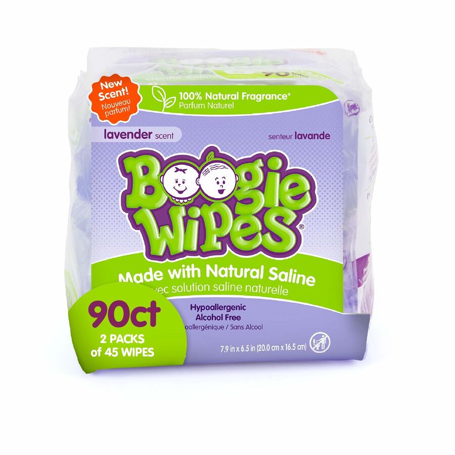 Boogie Wipes Lavender, Dual Pack, 2/45 ct., , large image number 3