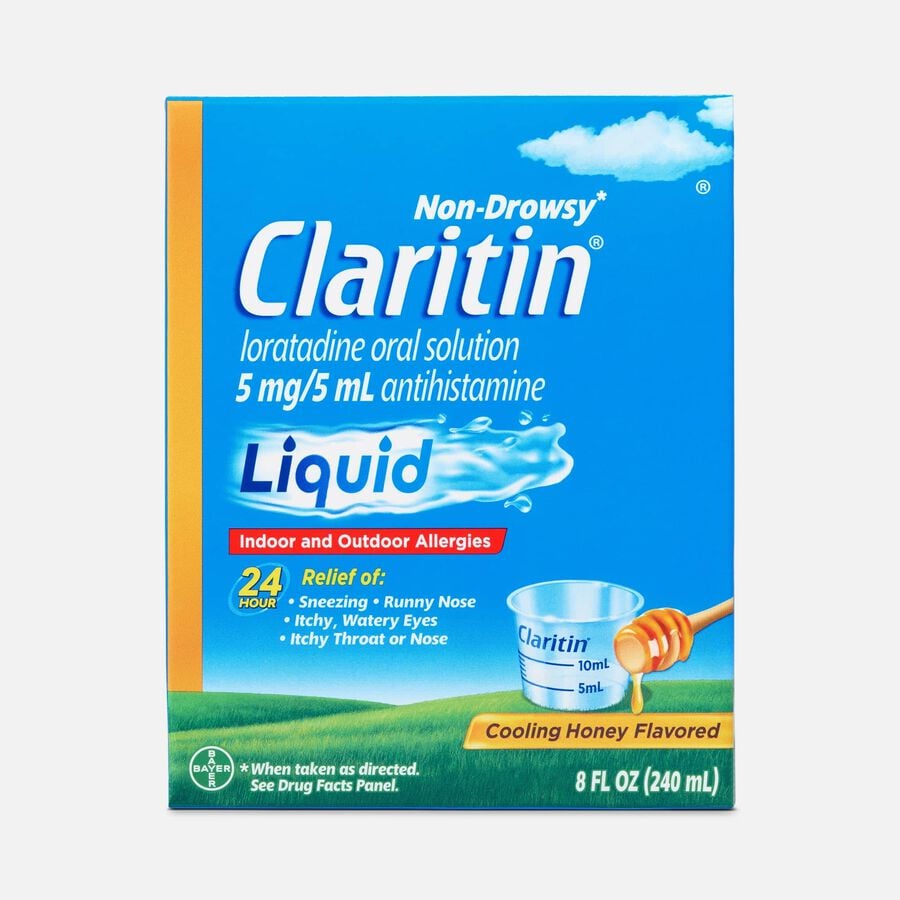 Claritin Liquid Allergy Medicine for Adults, Cooling Honey, 8 fl. oz., , large image number 0
