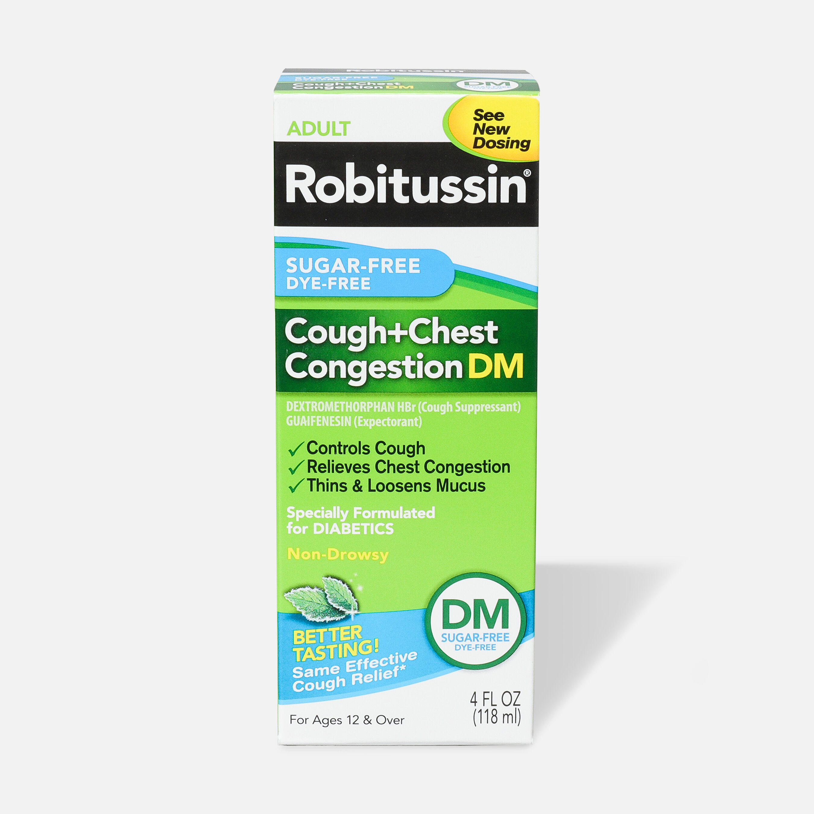 Robitussin Cough & Chest Congestion Relief DM, SugarFree, DyeFree, Adult, 4 oz