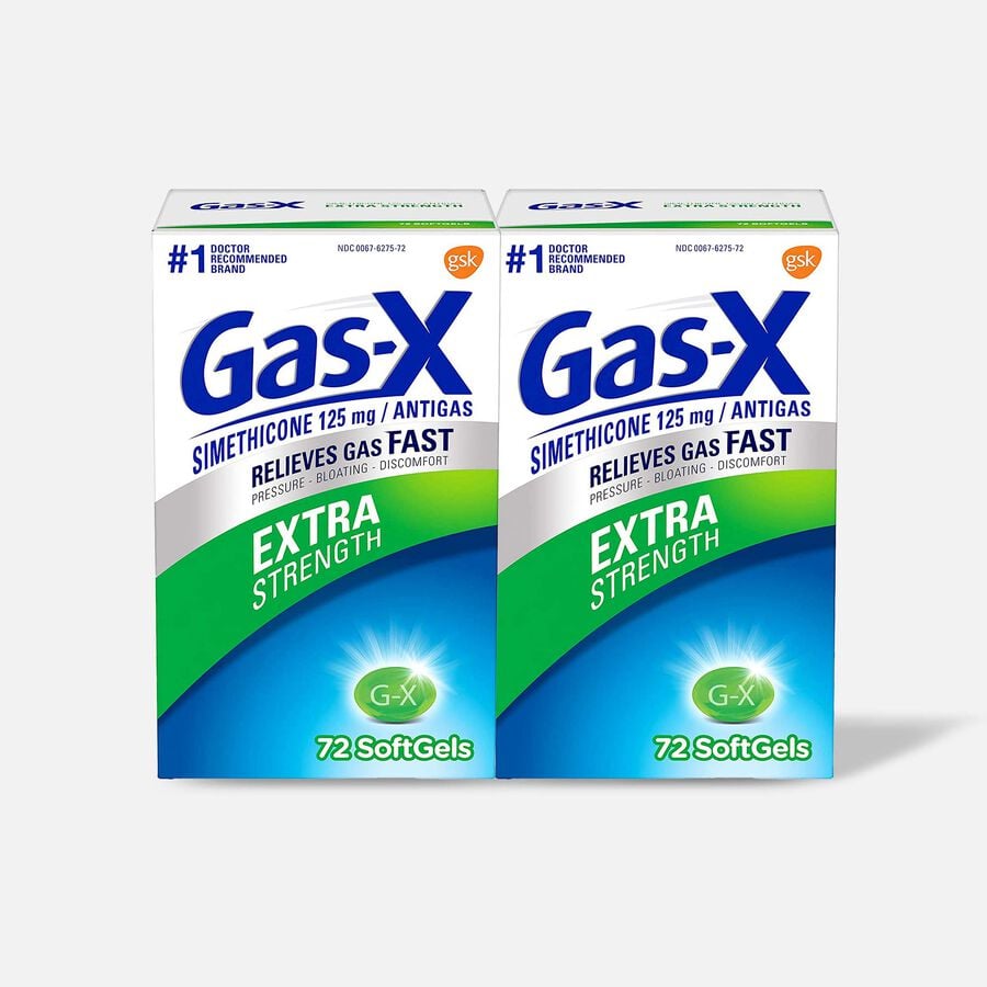Gas-X Extra Strength Softgel, 125 mg, For Fast Relief From Gas, Bloating & Discomfort, 72 ct. (2-Pack), , large image number 0