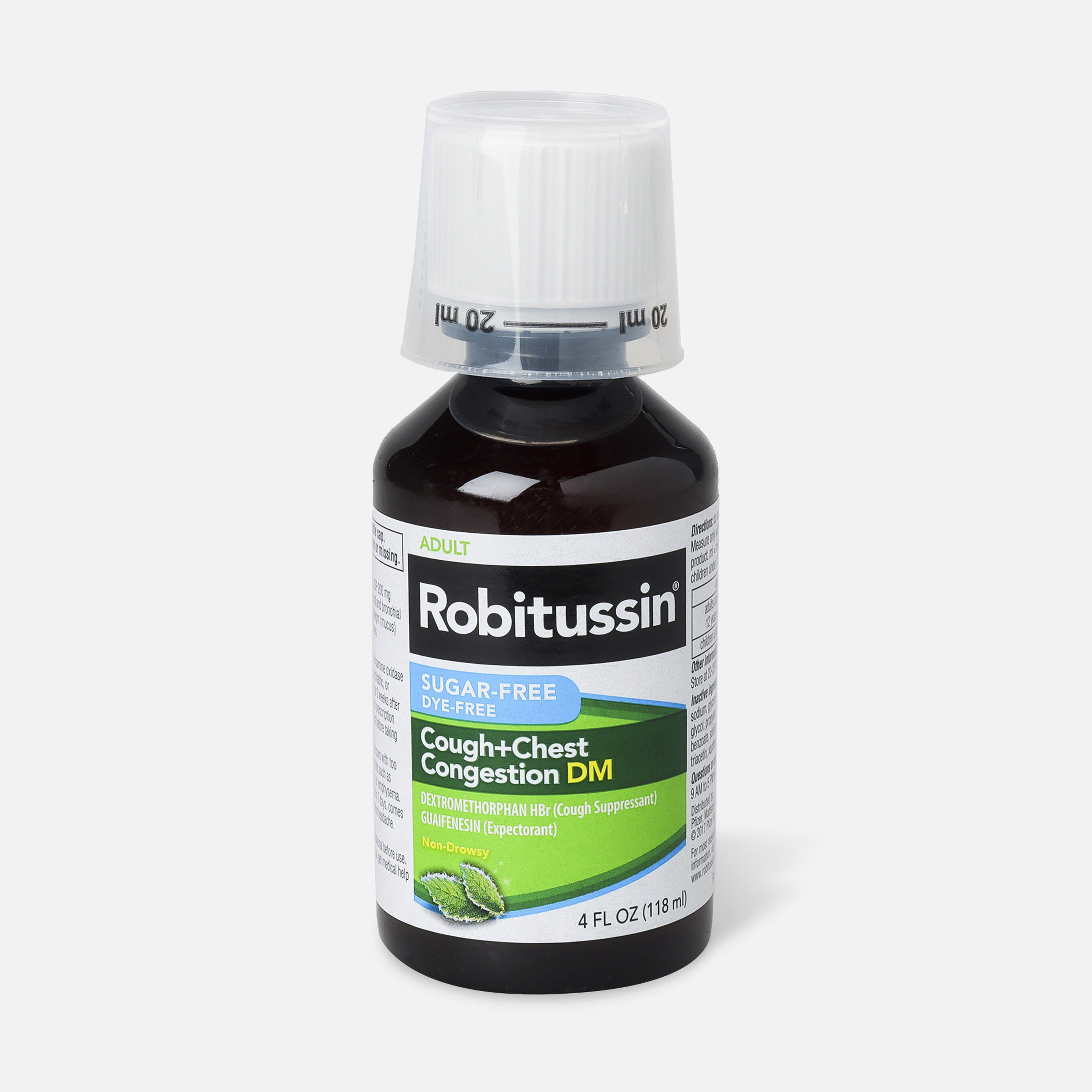 Robitussin Cough & Chest Congestion Relief DM, Sugar-Free, Dye-Free