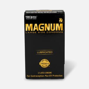 Trojan Magnum Lubricated Latex Condoms, Large Size, 36 ct.