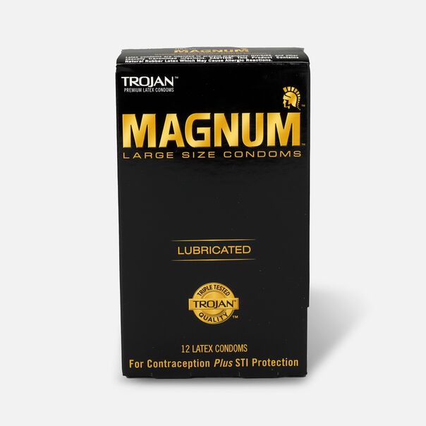 Trojan Lubricated Latex Condoms, Magnum XL, Extra Large 12 ct.