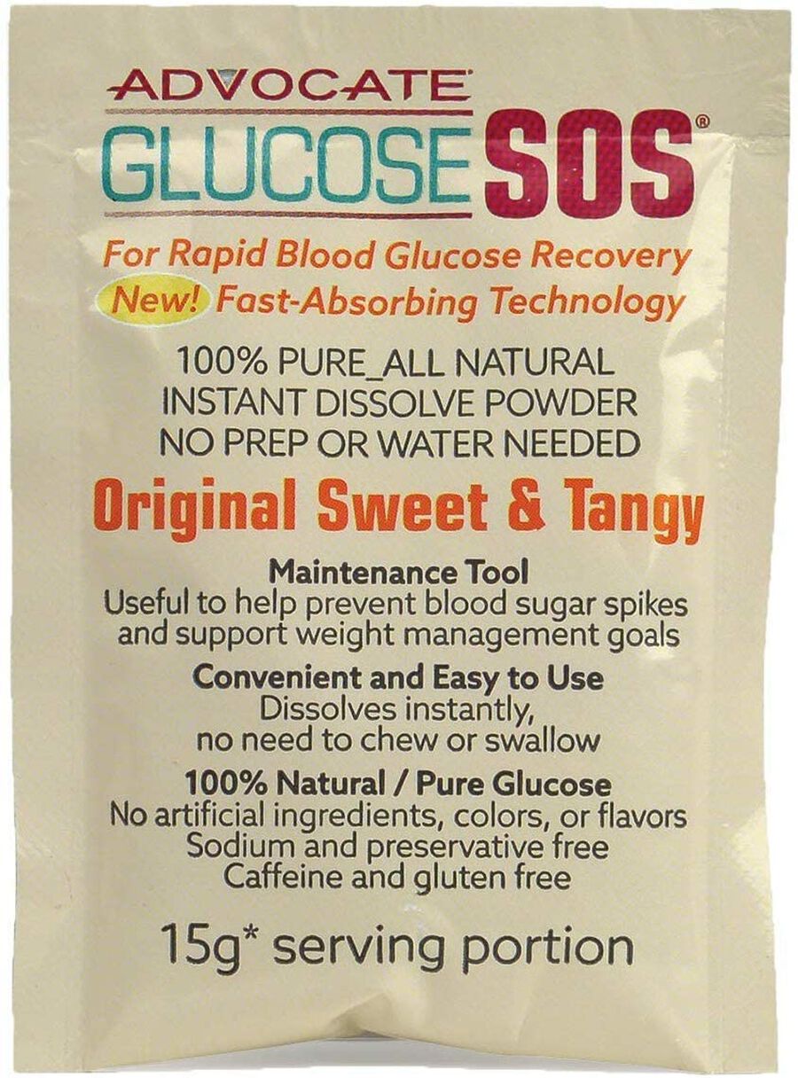 Advocate Glucose SOS Powder, Sweet & Tangy, 3.3 oz., , large image number 1