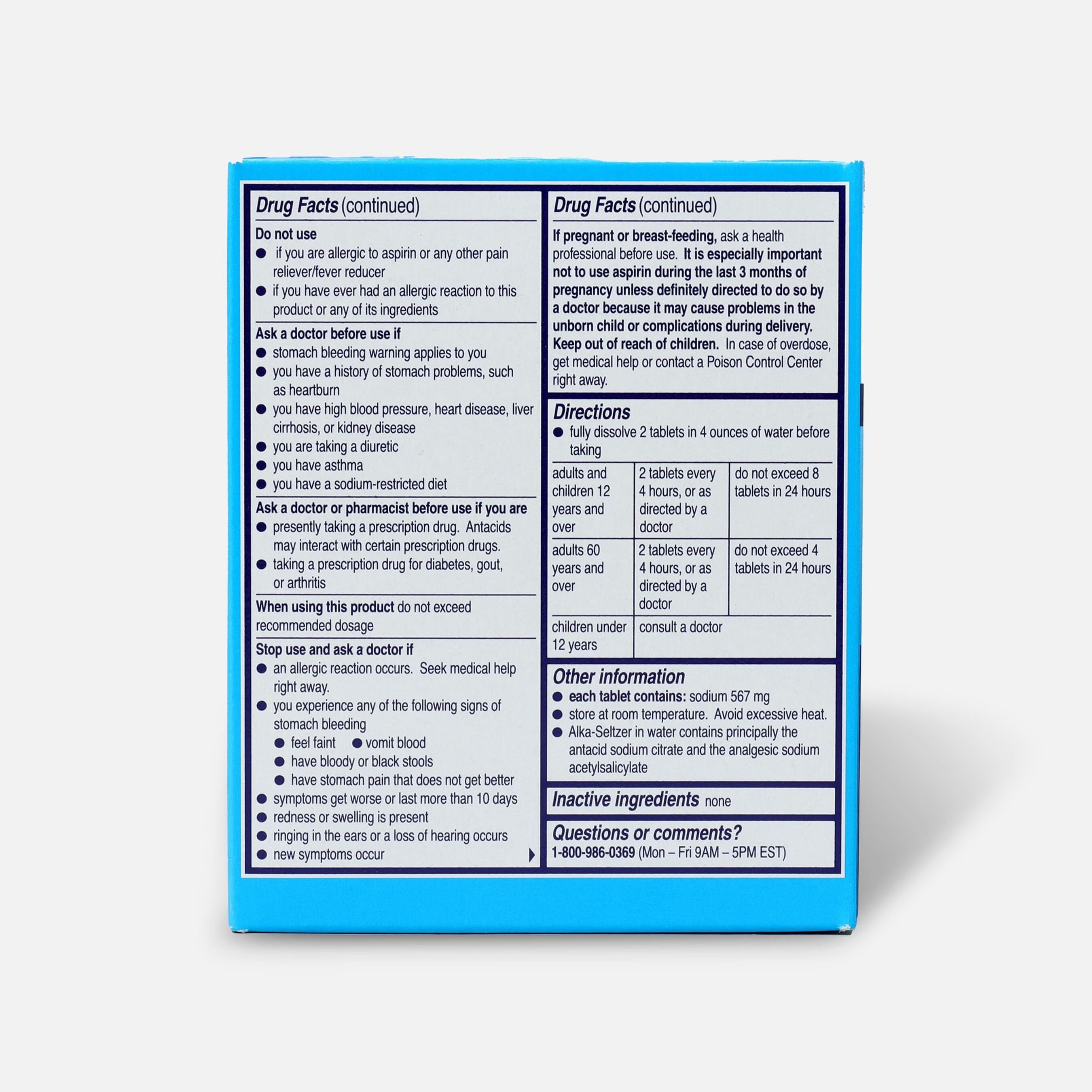 FSA Eligible AlkaSeltzer Original with Aspirin 36 ct. FSA Store