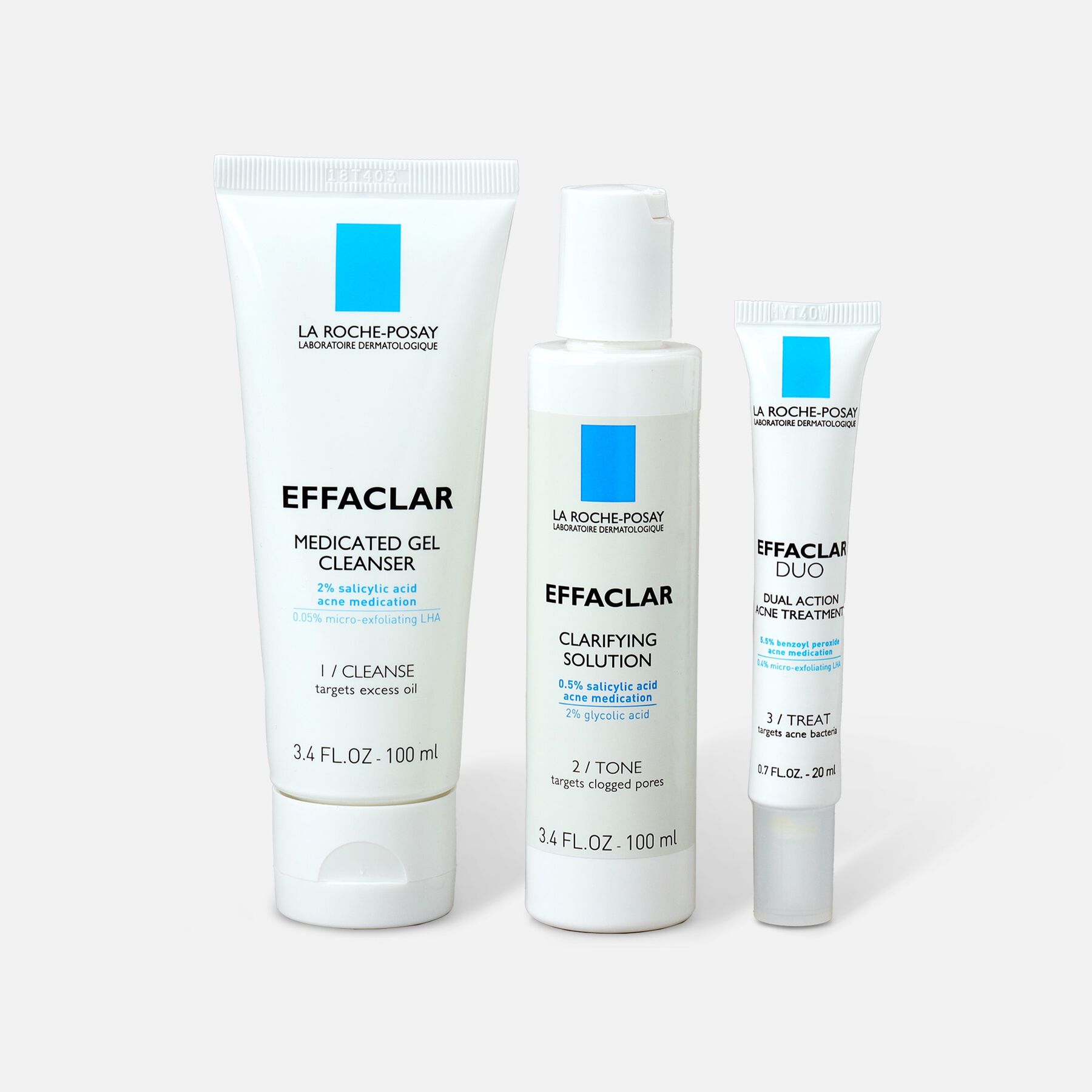 La Roche-Posay Effaclar Dermatological 3-Step Acne Treatment System