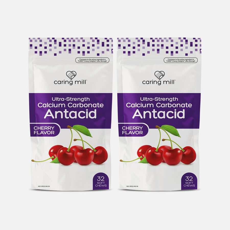 Caring Mill&trade; Antacid Soft Chews, Cherry, 32 ct. (2-Pack), , large image number 0