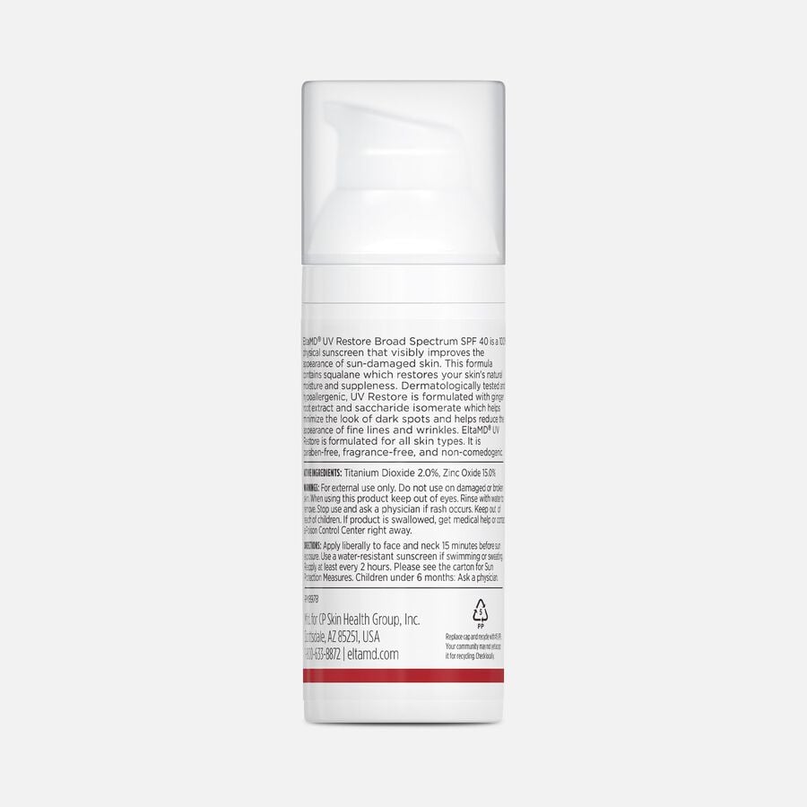 EltaMD UV Restore Broad-Spectrum Tinted Face Sunscreen, SPF 40, 1.7 oz., , large image number 1