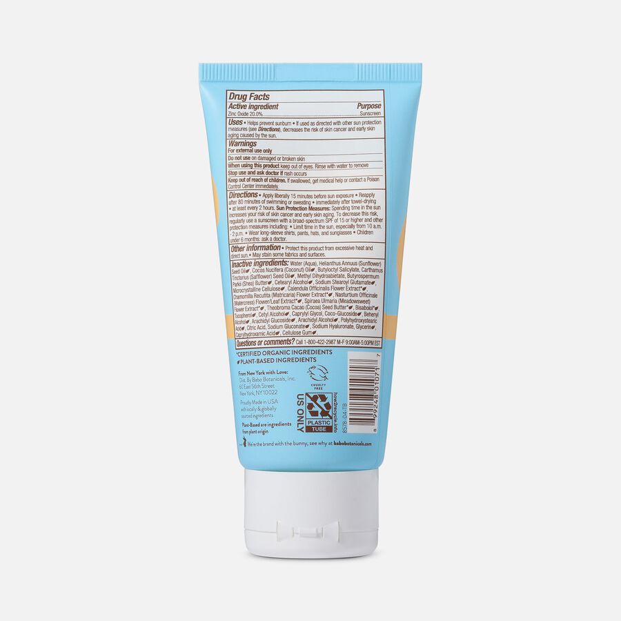 Babo Botanicals Baby Skin Mineral Sunscreen Lotion, SPF 50, 3 fl oz., , large image number 1