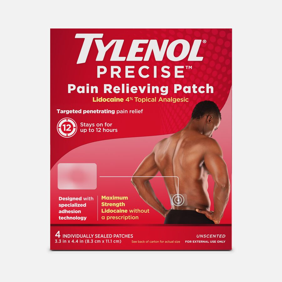 TYLENOL® PRECISE® Pain Relieving Patches, Large, 4 ct., , large image number 0